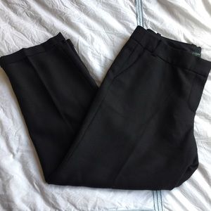 J.Crew black wool cropped City Fit dress pants